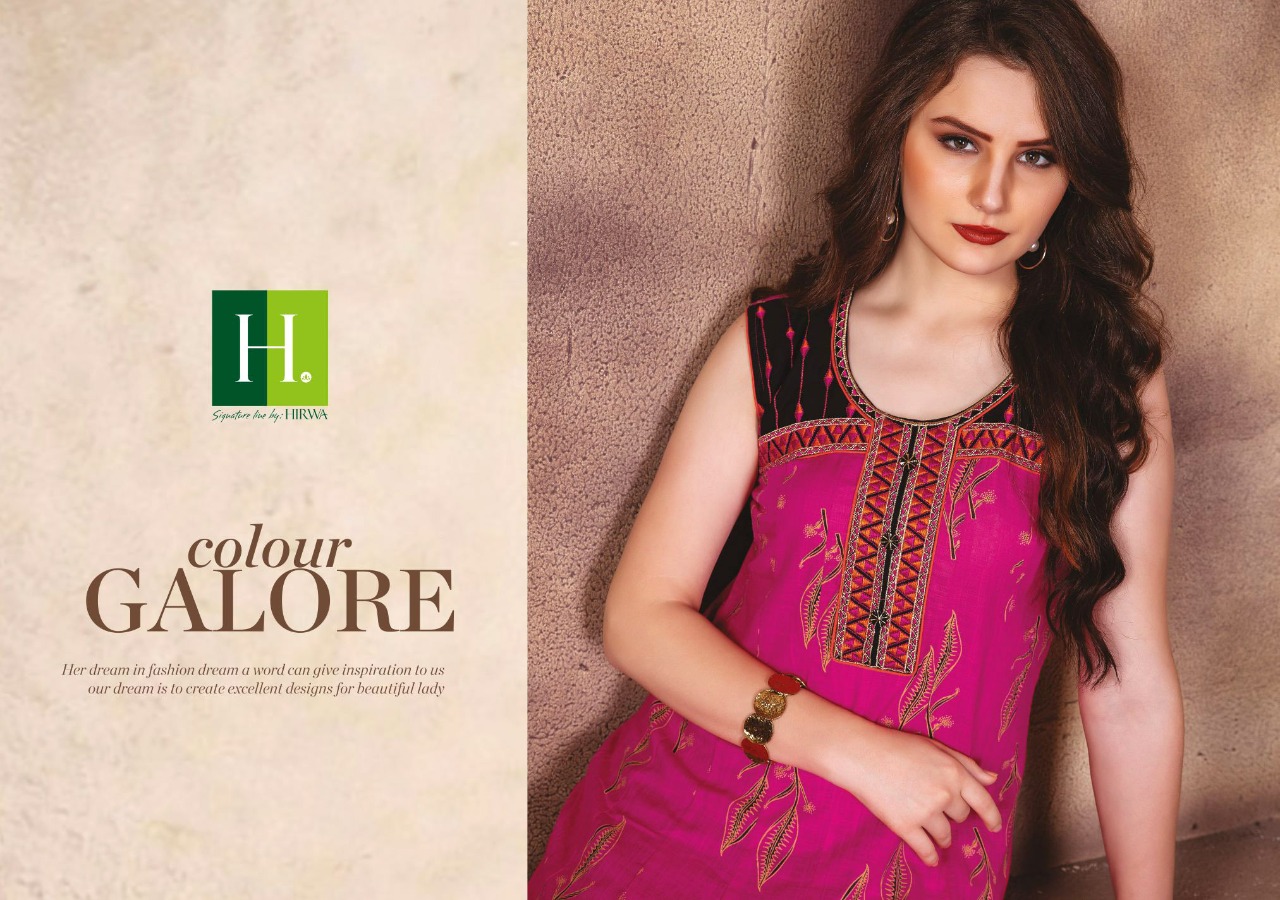 Hirwa Presents Siya 4 Collection Of Cambric Slub Short Kurtis