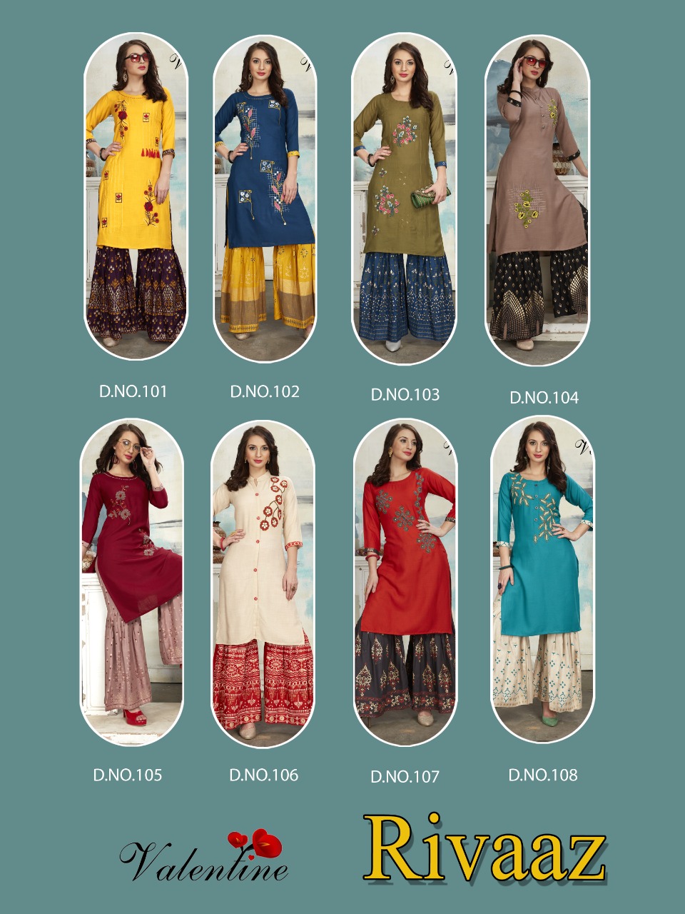 Fashion Talk Presents Rivaaz Vol 1 Kurtis With Sharara Catalogue