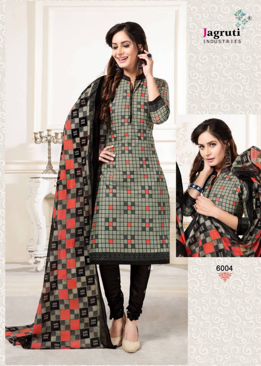 Jagruti Presents Ladli 6 Collection Of Cotton Printed Casual Wear Dress Materials