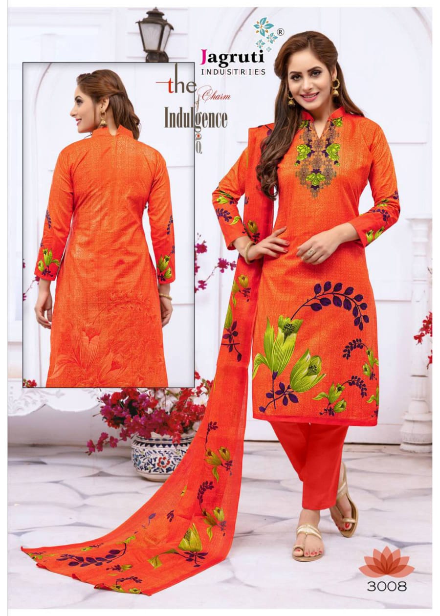 Jagruti Presents Saheena 3 Collection Of Digital Floral Printed Dress Materials