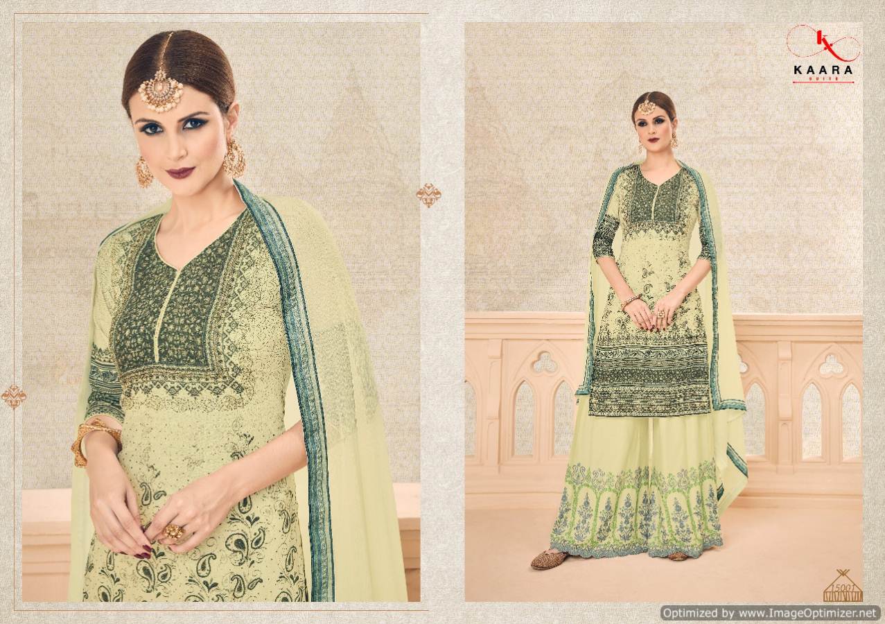 Kaara Presents Alisha Collection Of Masleen Cotton Designer Salwar Suit