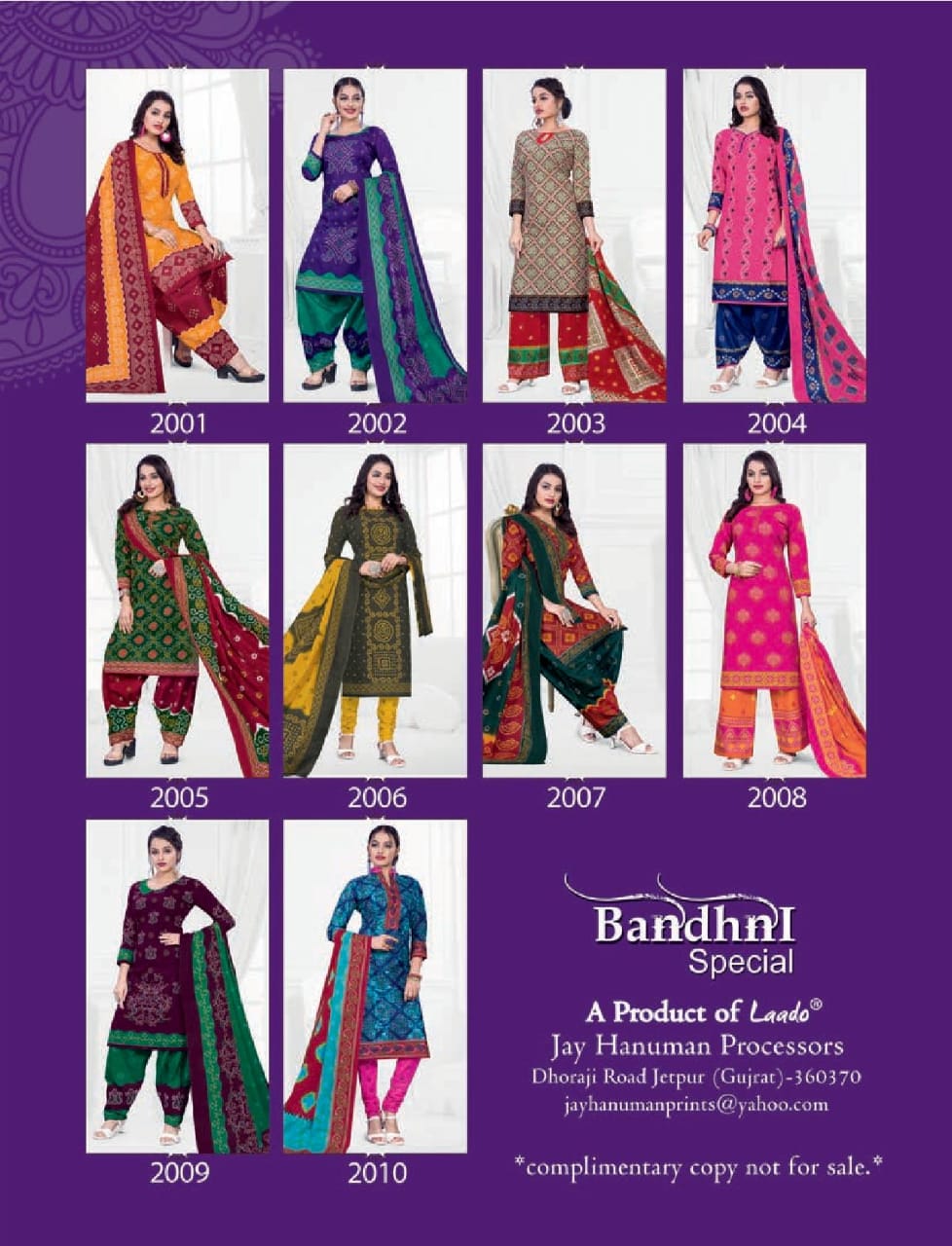 Laado Presents Bandhni 2 Collection Of Bandhej Printed Cotton Dress Materials