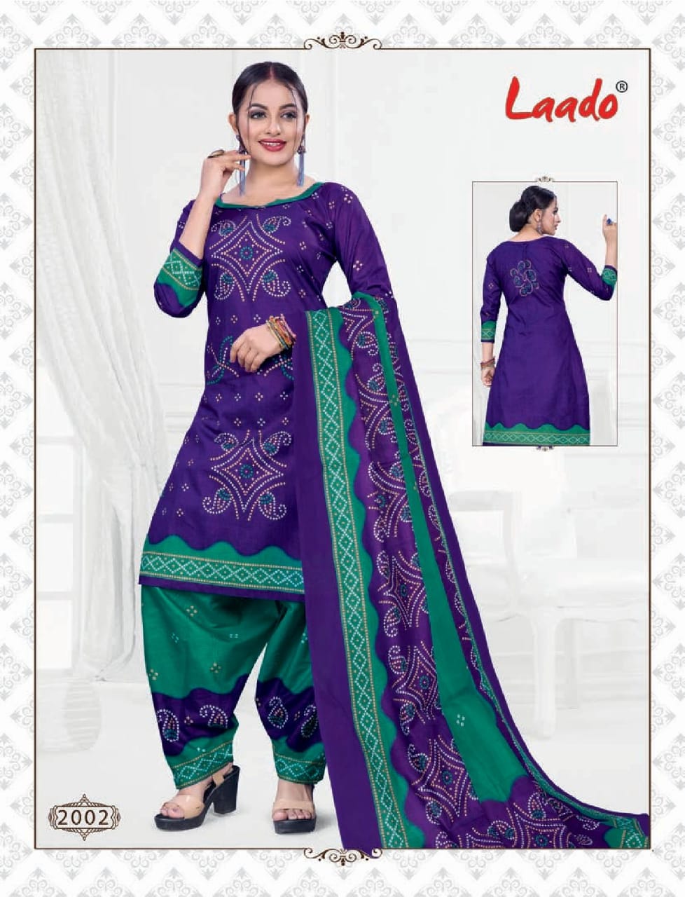 Laado Presents Bandhni 2 Collection Of Bandhej Printed Cotton Dress Materials