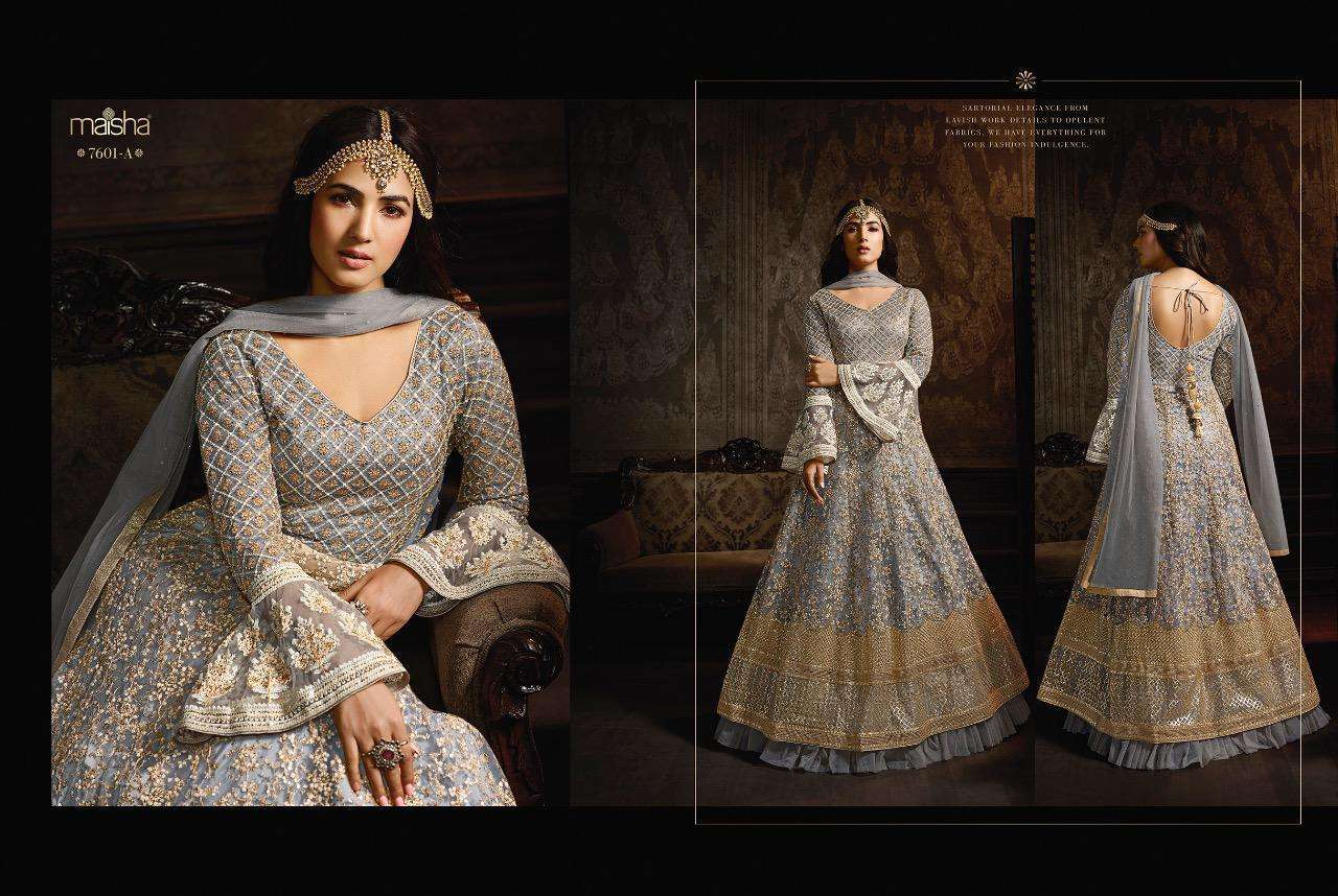 Maisha Presents Aafreen 7601 Collection Of Designer Wedding Wear Salwar Suit