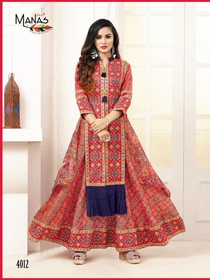 Manas Presents Valentina Collection Of 2 Muslin Digital Printed Kurtis