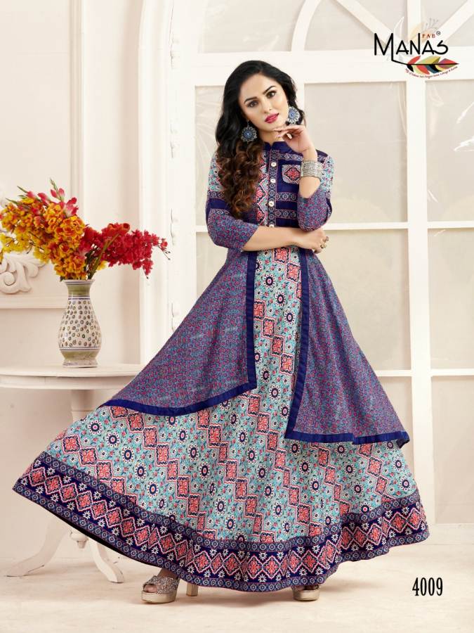 Manas Presents Valentina Collection Of 2 Muslin Digital Printed Kurtis