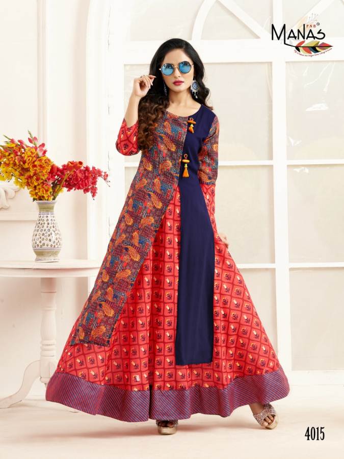Manas Presents Valentina Collection Of 2 Muslin Digital Printed Kurtis