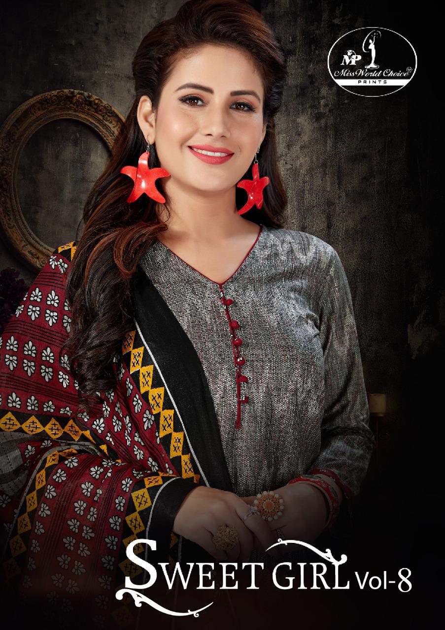 Miss World Presents Sweet Girl 8 Collection Of Cotton Printed Casual Dress Materials