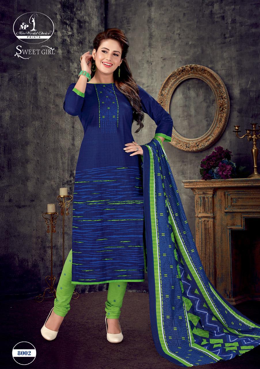 Miss World Presents Sweet Girl 8 Collection Of Cotton Printed Casual Dress Materials