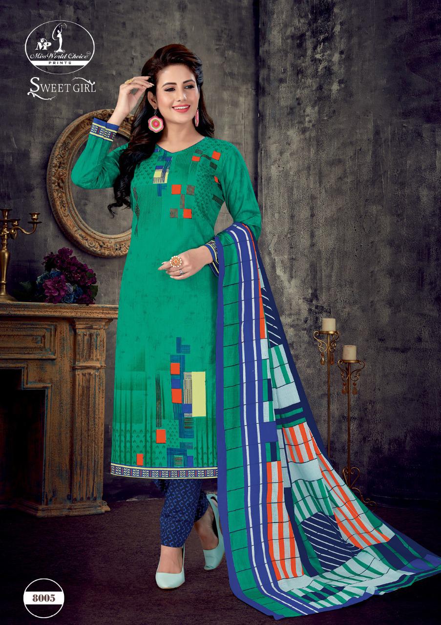 Miss World Presents Sweet Girl 8 Collection Of Cotton Printed Casual Dress Materials