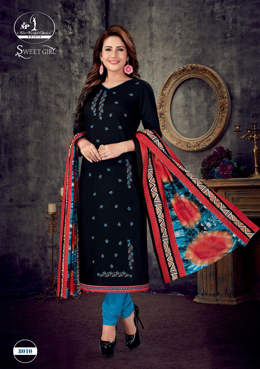 Miss World Presents Sweet Girl 8 Collection Of Cotton Printed Casual Dress Materials