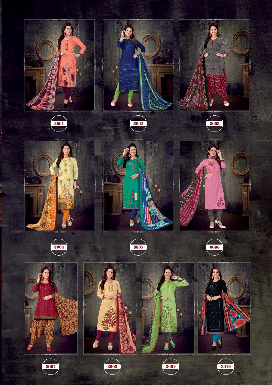 Miss World Presents Sweet Girl 8 Collection Of Cotton Printed Casual Dress Materials