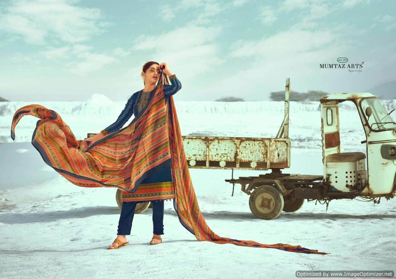 Mumtaz Presents Sajda Collection Of Jam Satin Embroidered & Digital Printed Dress Materials