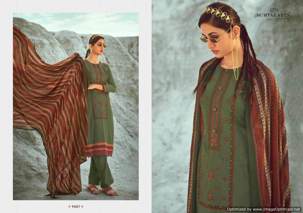 Mumtaz Presents Sajda Collection Of Jam Satin Embroidered & Digital Printed Dress Materials
