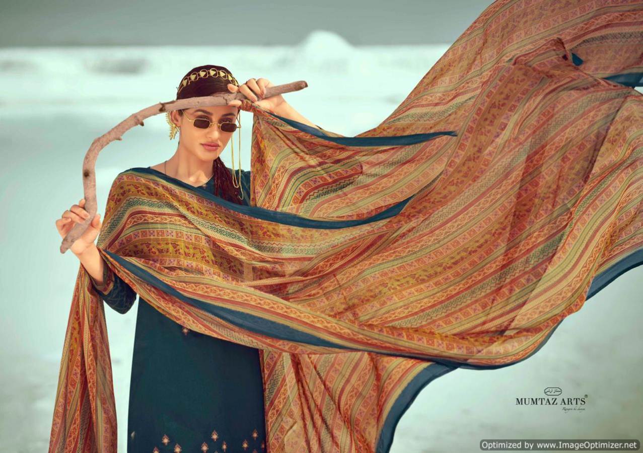 Mumtaz Presents Sajda Collection Of Jam Satin Embroidered & Digital Printed Dress Materials