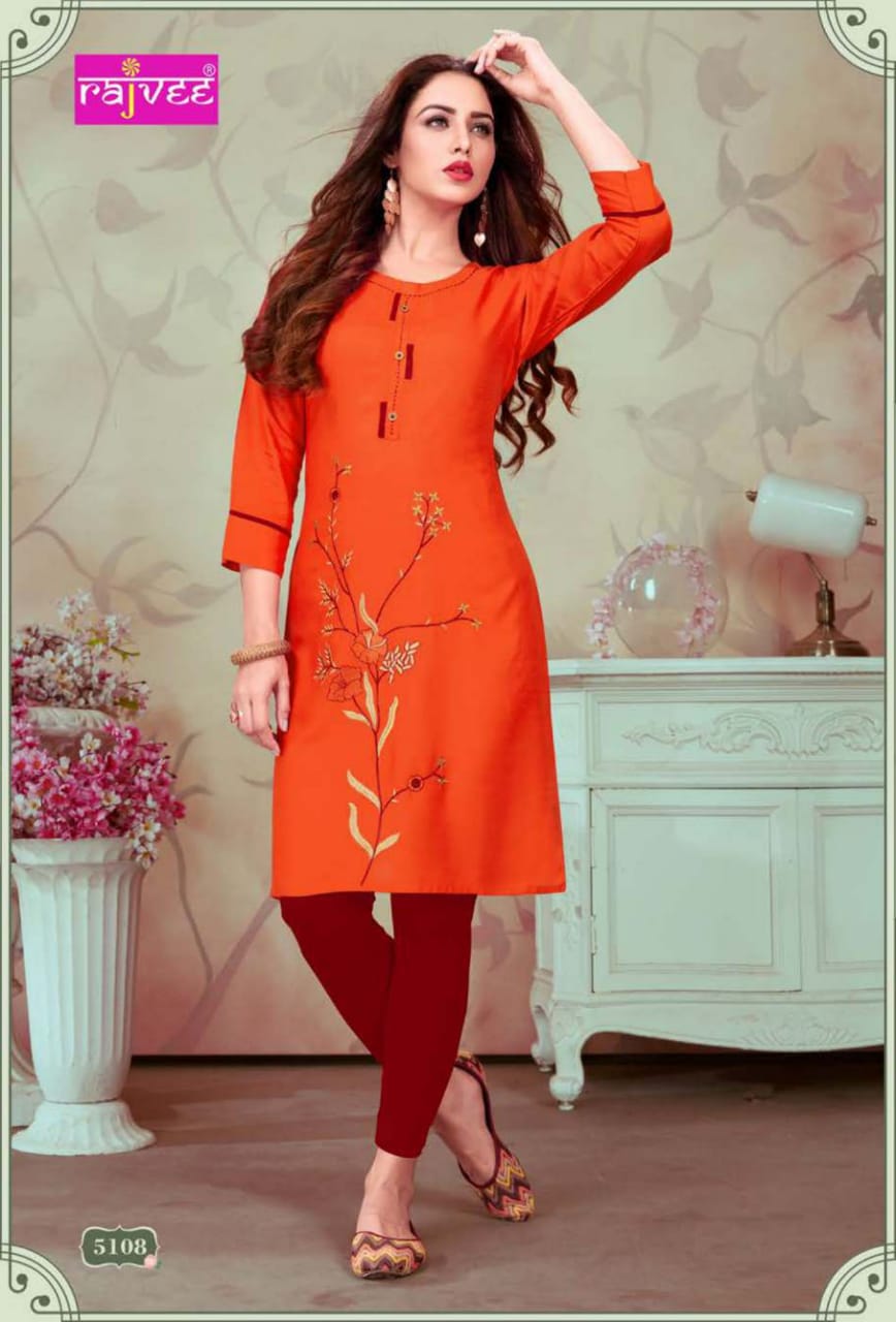 Fc Rajvee Present Casual Collection Of Digital Printed Heavy Rayon Casual Kurtis
