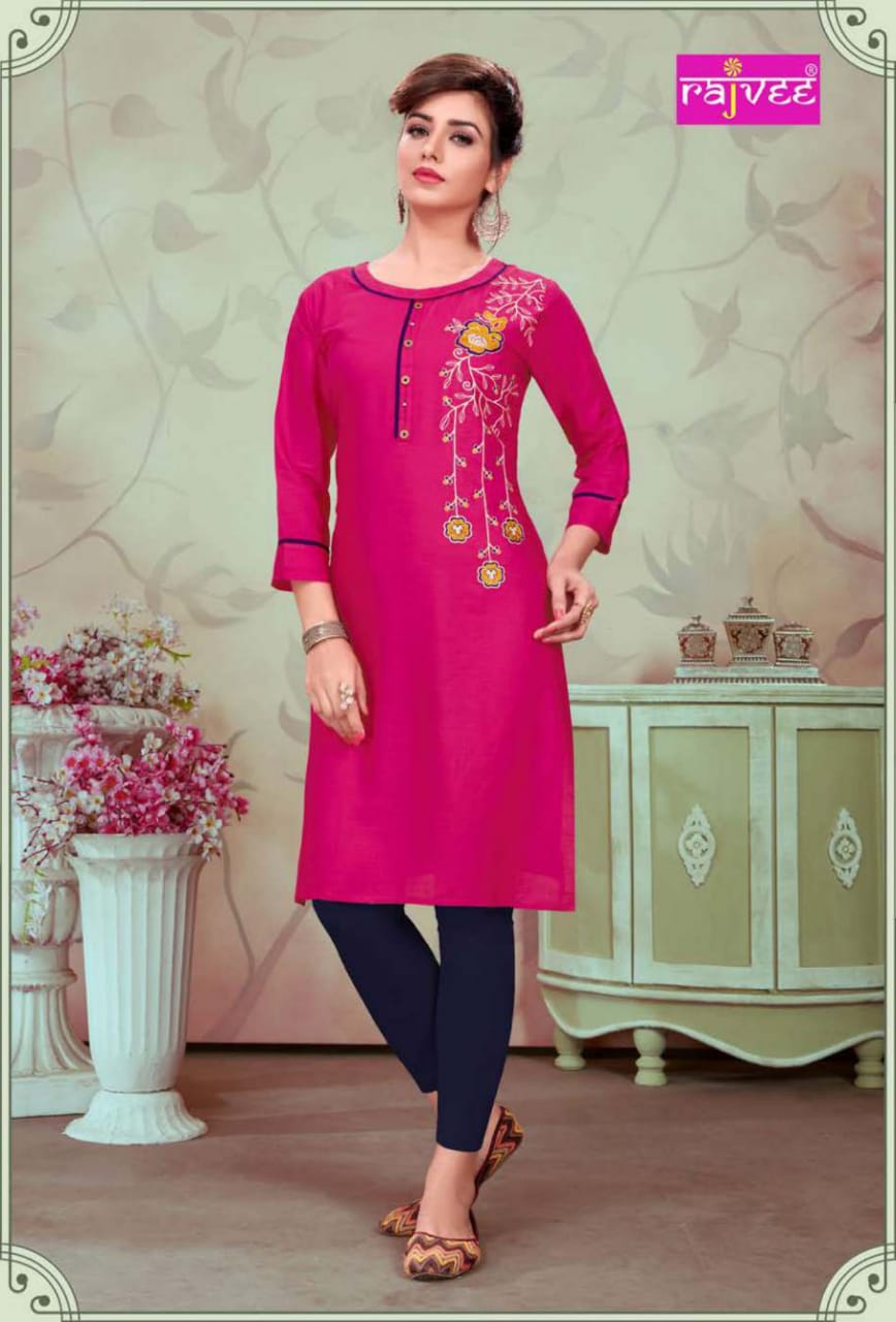 Fc Rajvee Present Casual Collection Of Digital Printed Heavy Rayon Casual Kurtis
