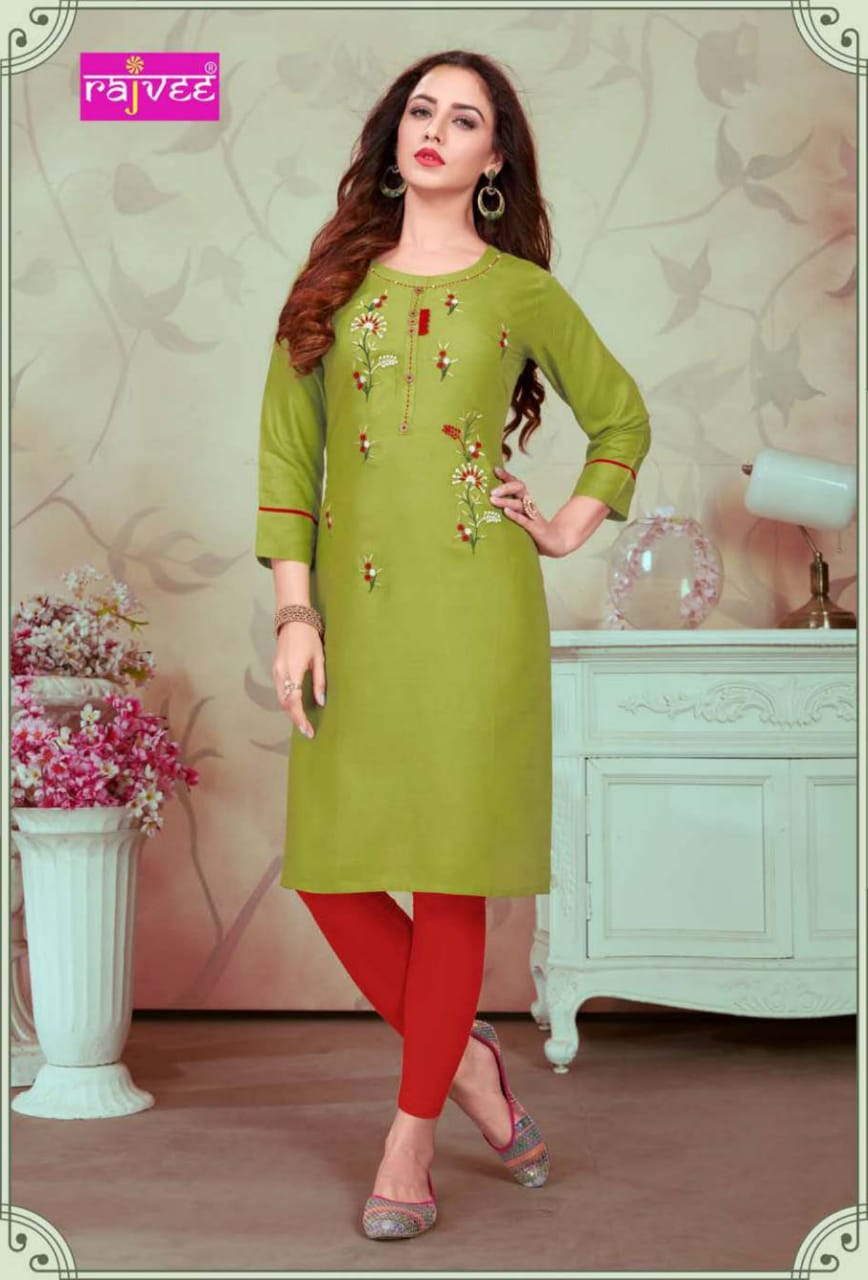 Fc Rajvee Present Casual Collection Of Digital Printed Heavy Rayon Casual Kurtis