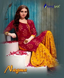 Rangjyot Presents Nagma 2 Collection Of Heavy Rayon Printed Kurtis With Sharara