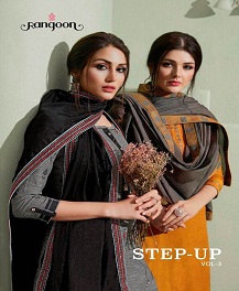 Rangoon Presents Step Up 3 Collection Of South Cotton Ready-made Dress Materials