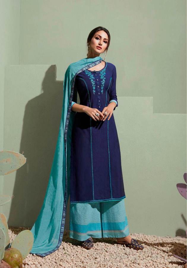 Rangoon Presents Step Up 3 Collection Of South Cotton Ready-made Dress Materials