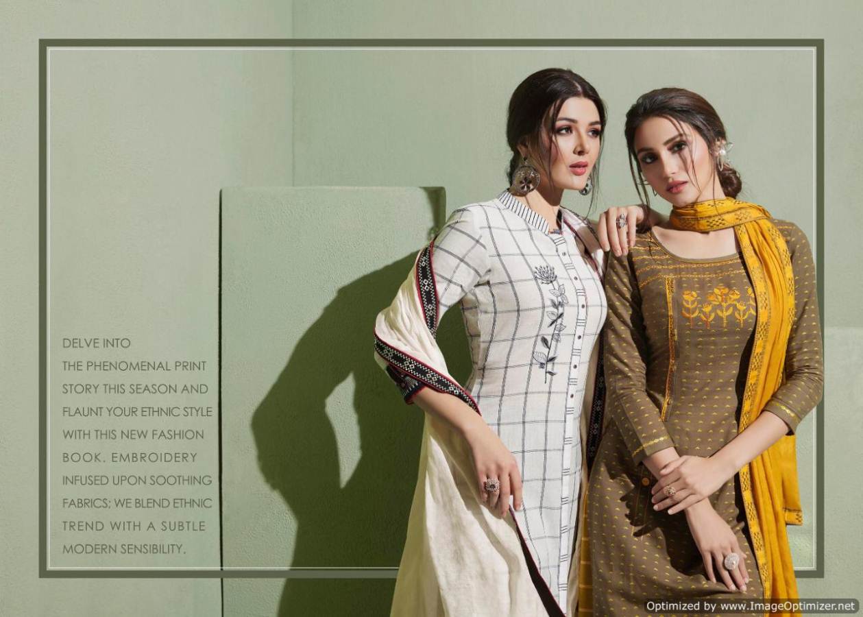 Rangoon Presents Step Up 3 Collection Of South Cotton Ready-made Dress Materials