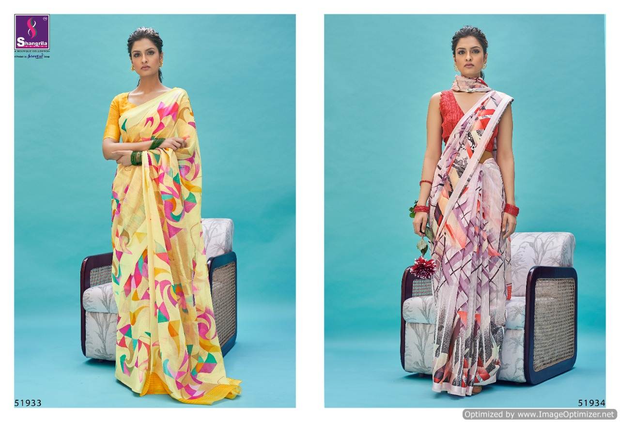 Shangrila Presents Suruchi Cotton 3 Printed Linen Cotton Sarees