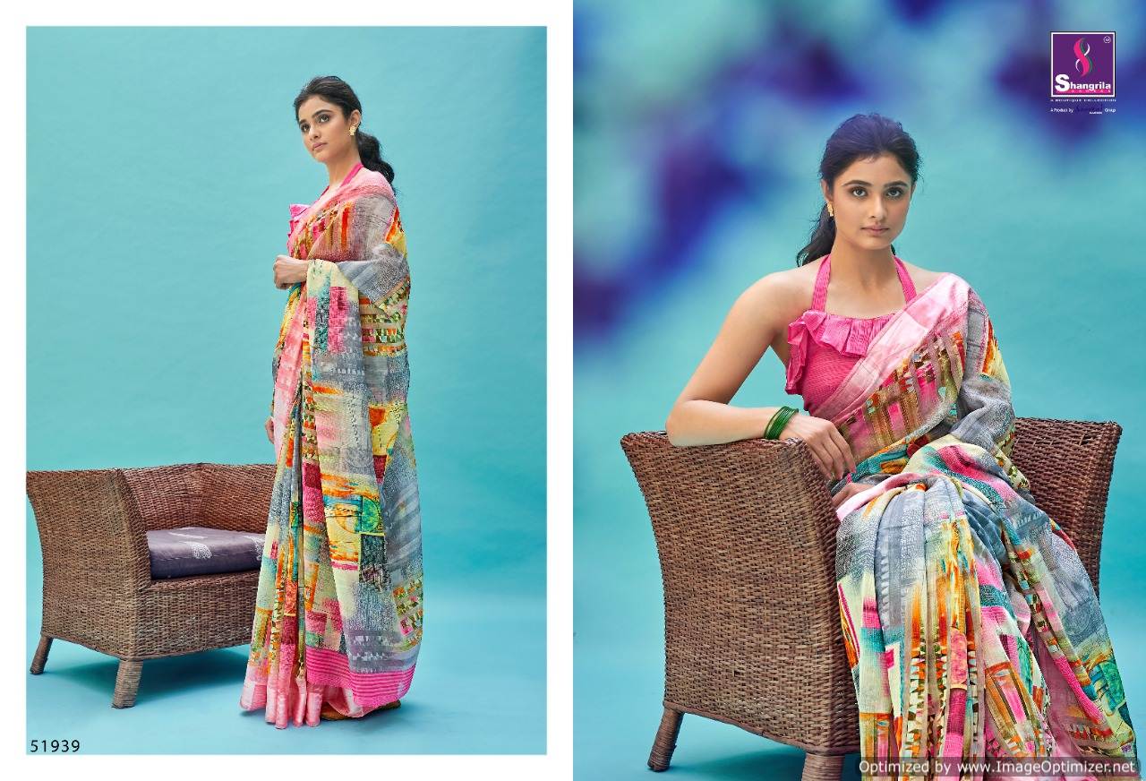 Shangrila Presents Suruchi Cotton 3 Printed Linen Cotton Sarees