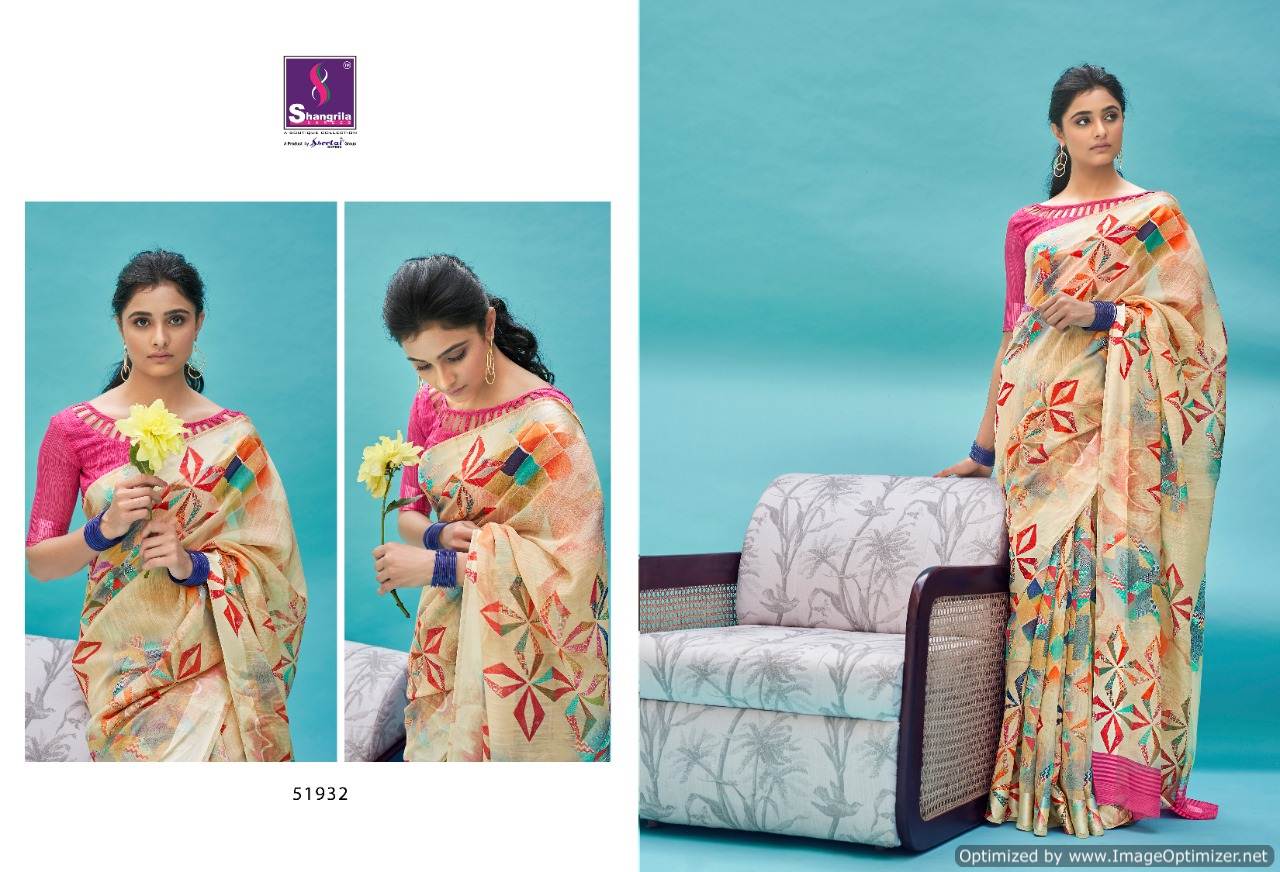 Shangrila Presents Suruchi Cotton 3 Printed Linen Cotton Sarees