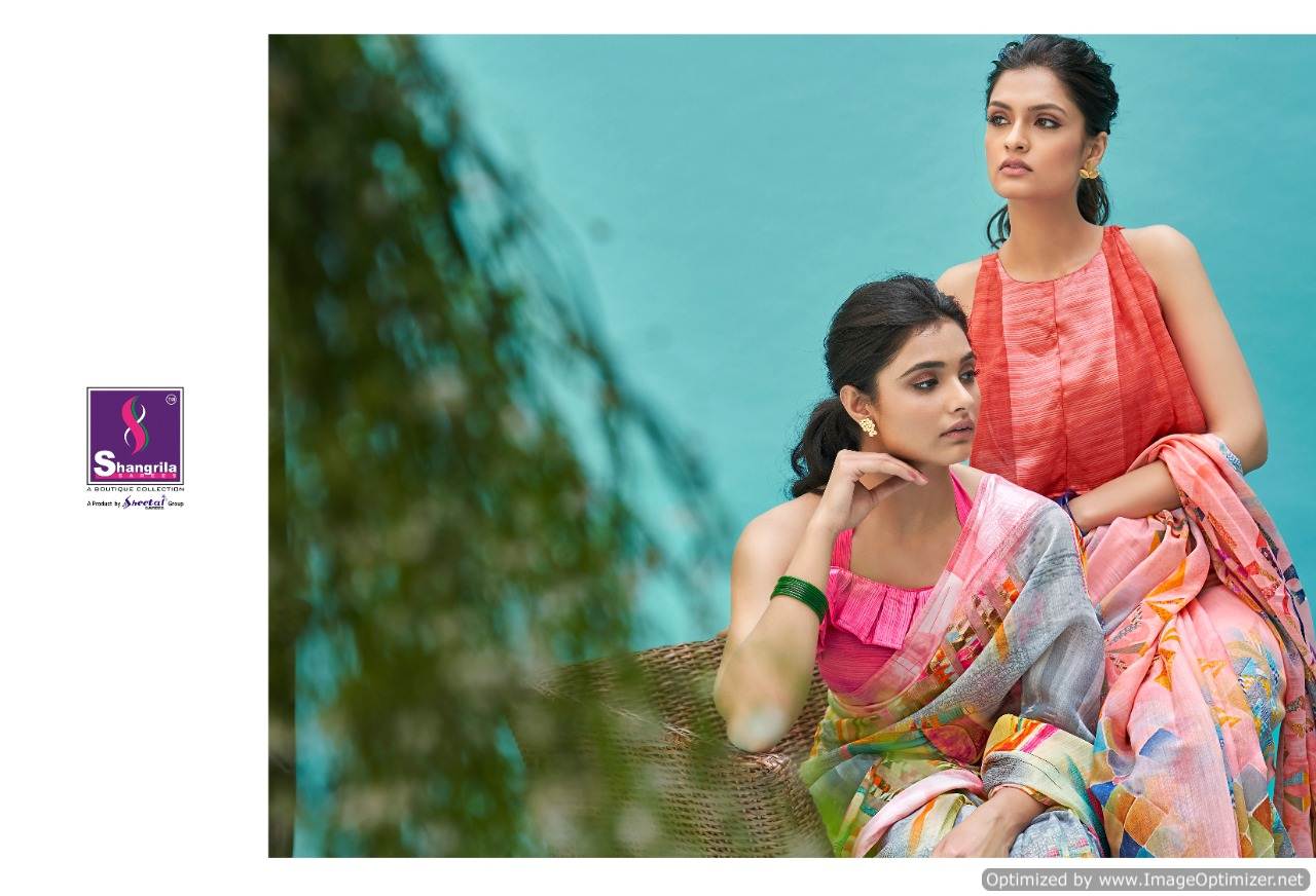 Shangrila Presents Suruchi Cotton 3 Printed Linen Cotton Sarees