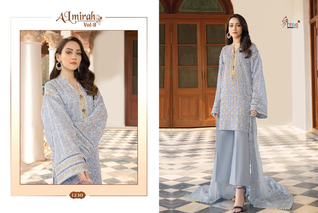 Shree Presents Almirah 8 Collection Of Pure Cotton Amazing Embroidered Pakistani Suits