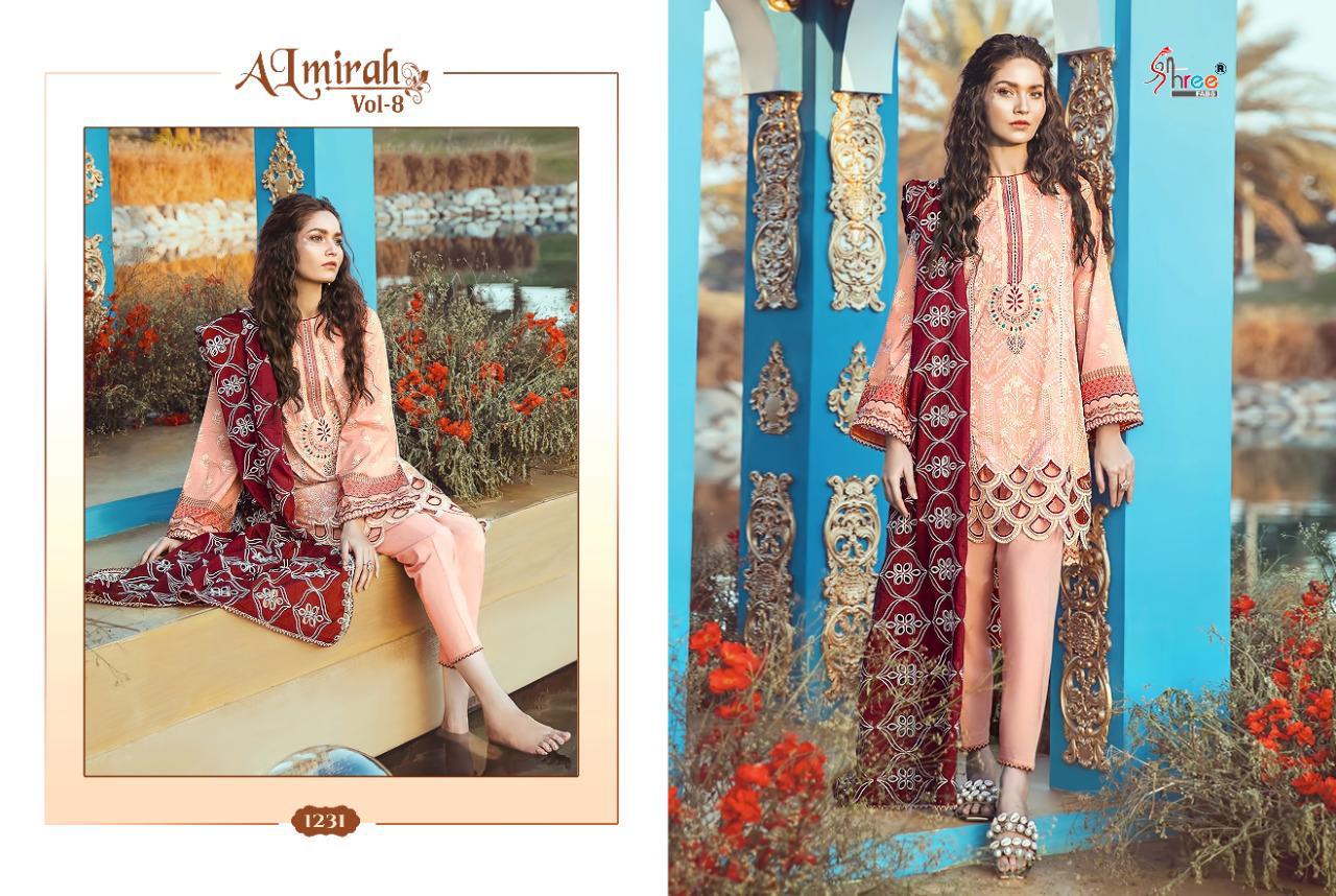 Shree Presents Almirah 8 Collection Of Pure Cotton Amazing Embroidered Pakistani Suits