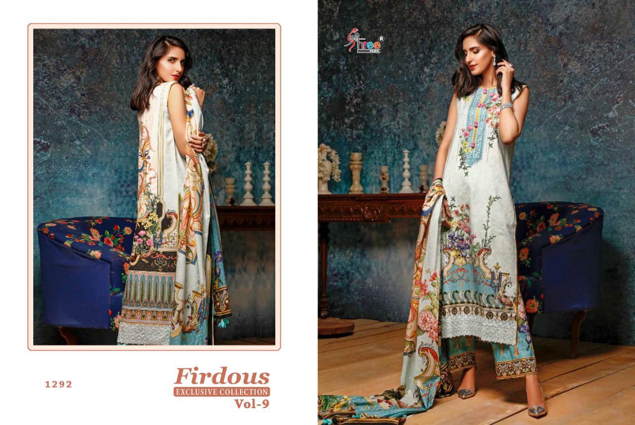 Shree Presents Firdous Exclusive Collection 9 Of Pure Jam Cotton Pakistani Suit