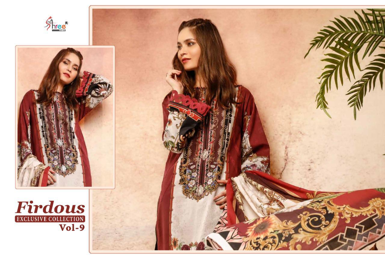 Shree Presents Firdous Exclusive Collection 9 Of Pure Jam Cotton Pakistani Suit