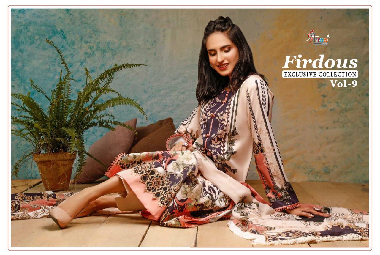 Shree Presents Firdous Exclusive Collection 9 Of Pure Jam Cotton Pakistani Suit