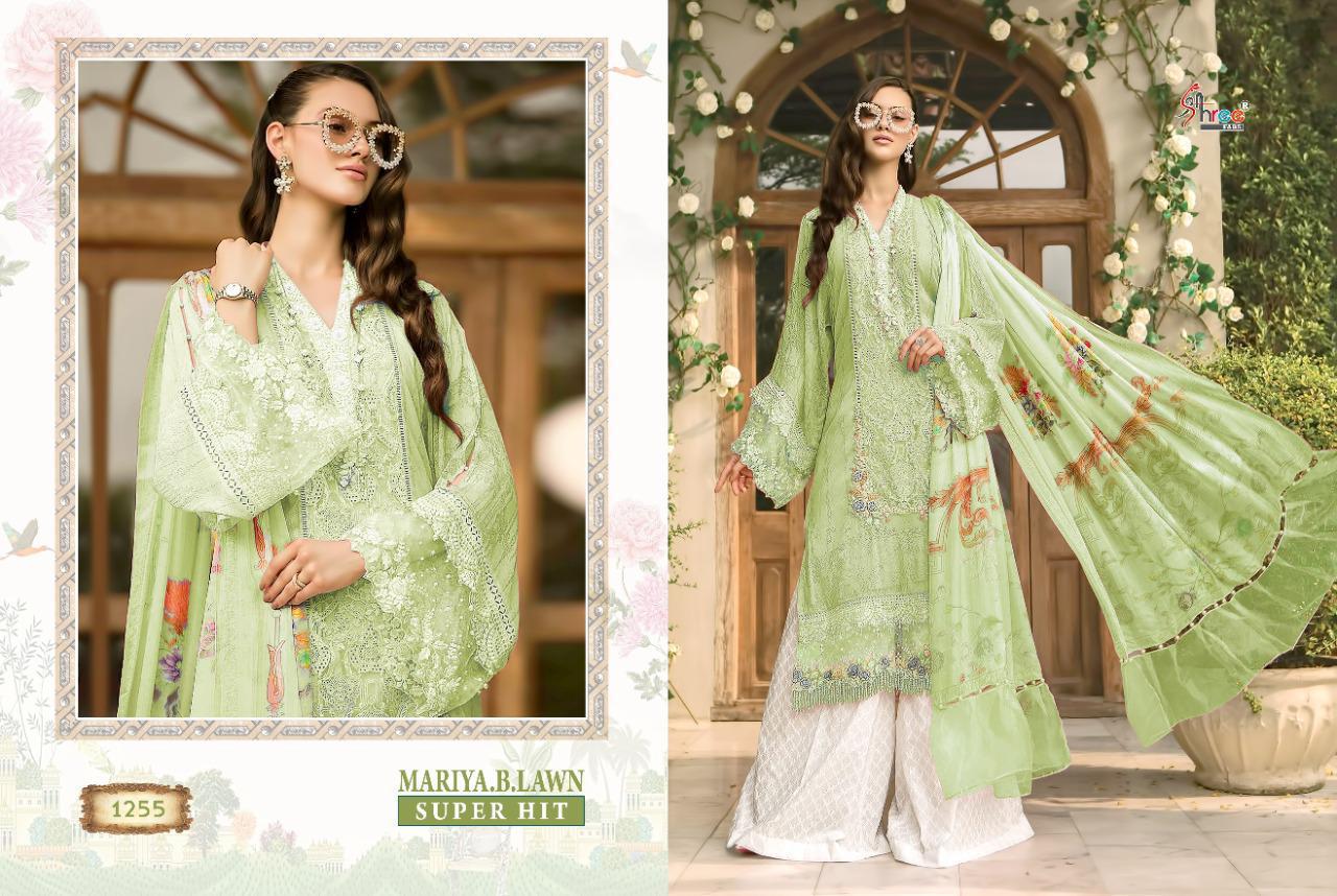 Shree Presents Mariya B Lawn Super Hit Collection Of Pure Cotton Print & Embroidery Pakistani Suits