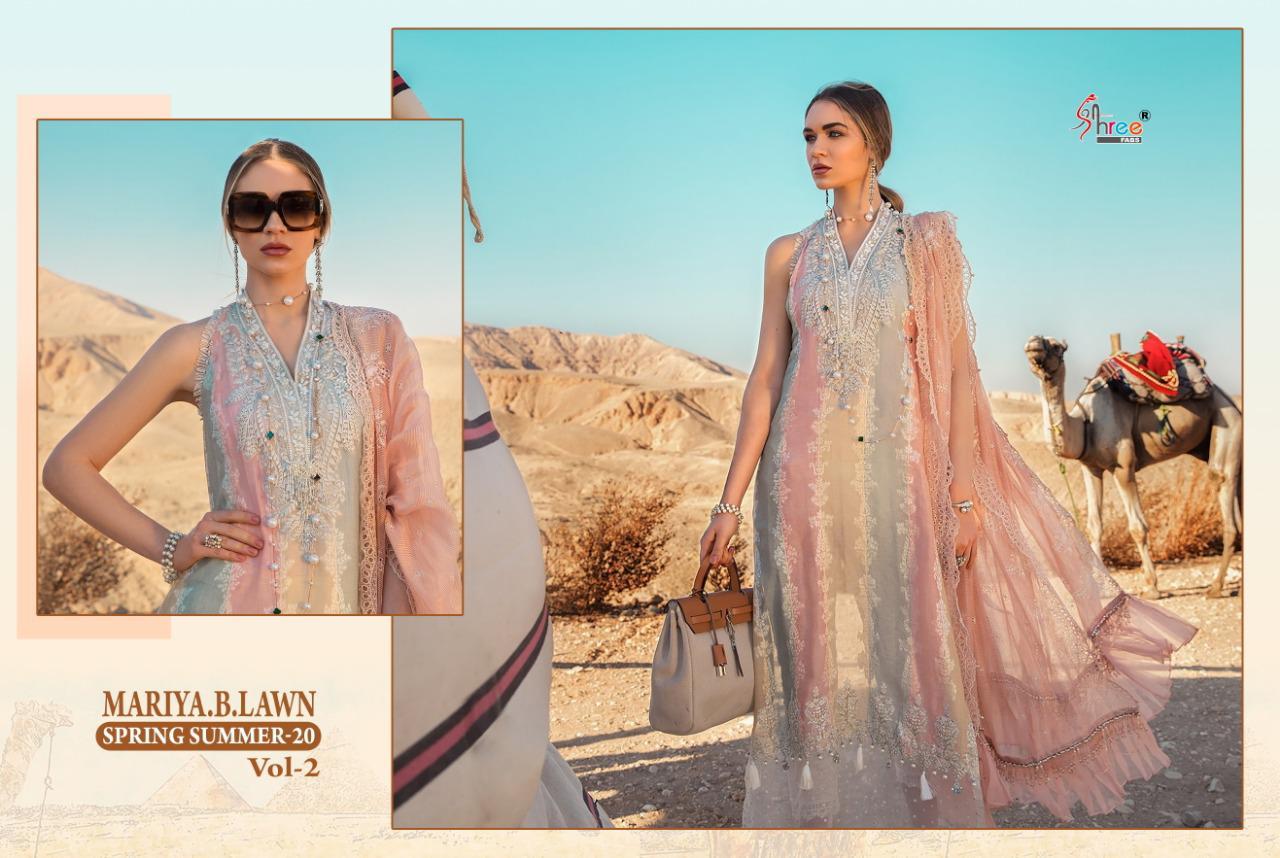Shree Presents Mariya B Spring Summer 20-2 Nx Collection Of Cambeic Cotton Printed Designer Pakistani Suits
