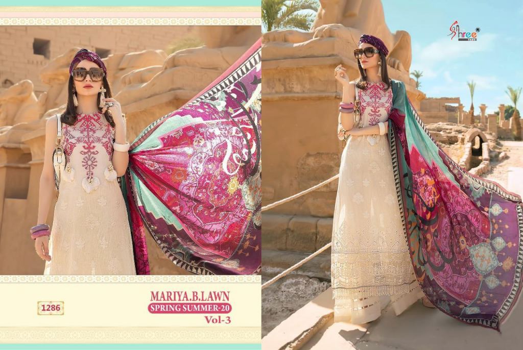 Shree Presents Mariya B Spring Summer 20 3 Collection Of Pure Cotton Designer Pakistani Suits