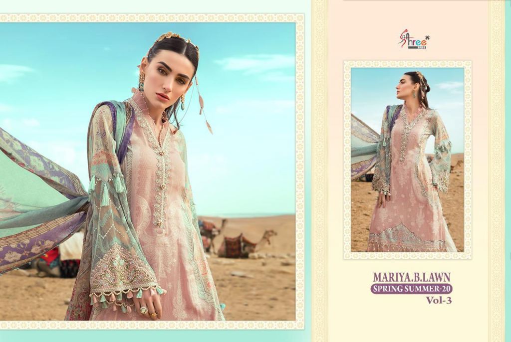 Shree Presents Mariya B Spring Summer 20 3 Collection Of Pure Cotton Designer Pakistani Suits
