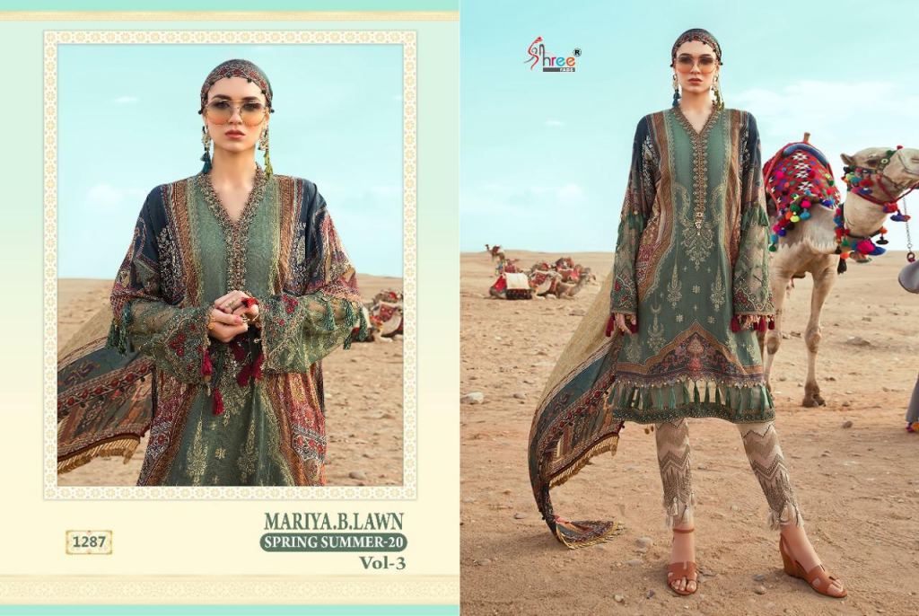 Shree Presents Mariya B Spring Summer 20 3 Collection Of Pure Cotton Designer Pakistani Suits
