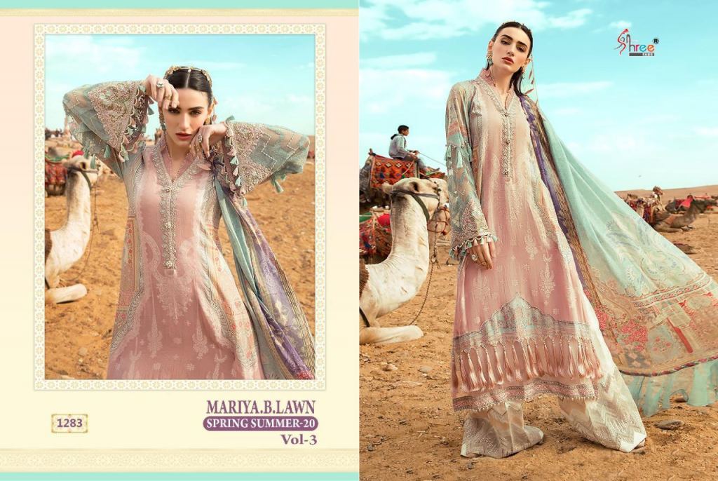 Shree Presents Mariya B Spring Summer 20 3 Collection Of Pure Cotton Designer Pakistani Suits