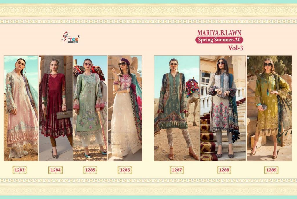 Shree Presents Mariya B Spring Summer 20 3 Collection Of Pure Cotton Designer Pakistani Suits