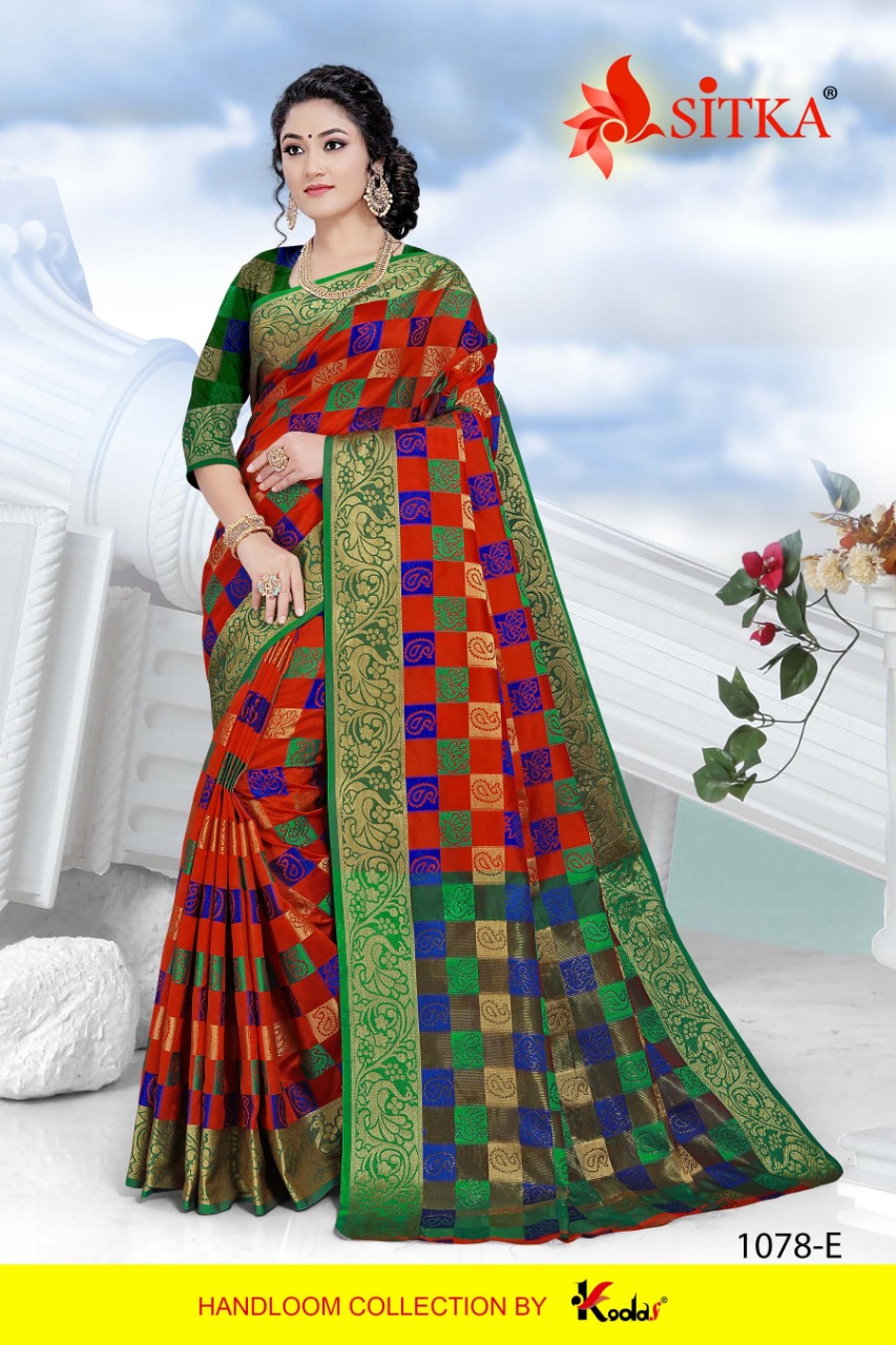 Sitka Presents Natural Silk 1078 Cotton Silk Casual Sarees