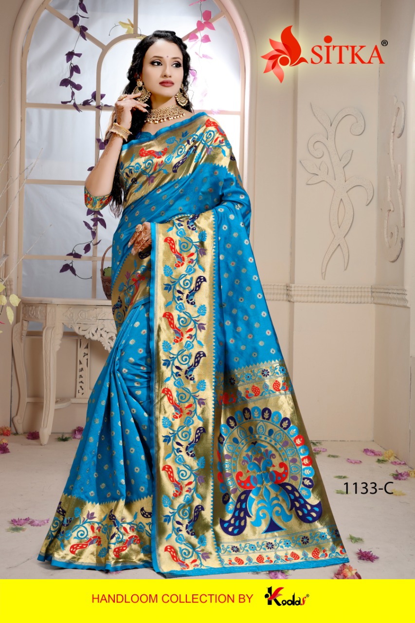 Sitka Presents Spectrum 1133 Cotton Silk Designer Sarees
