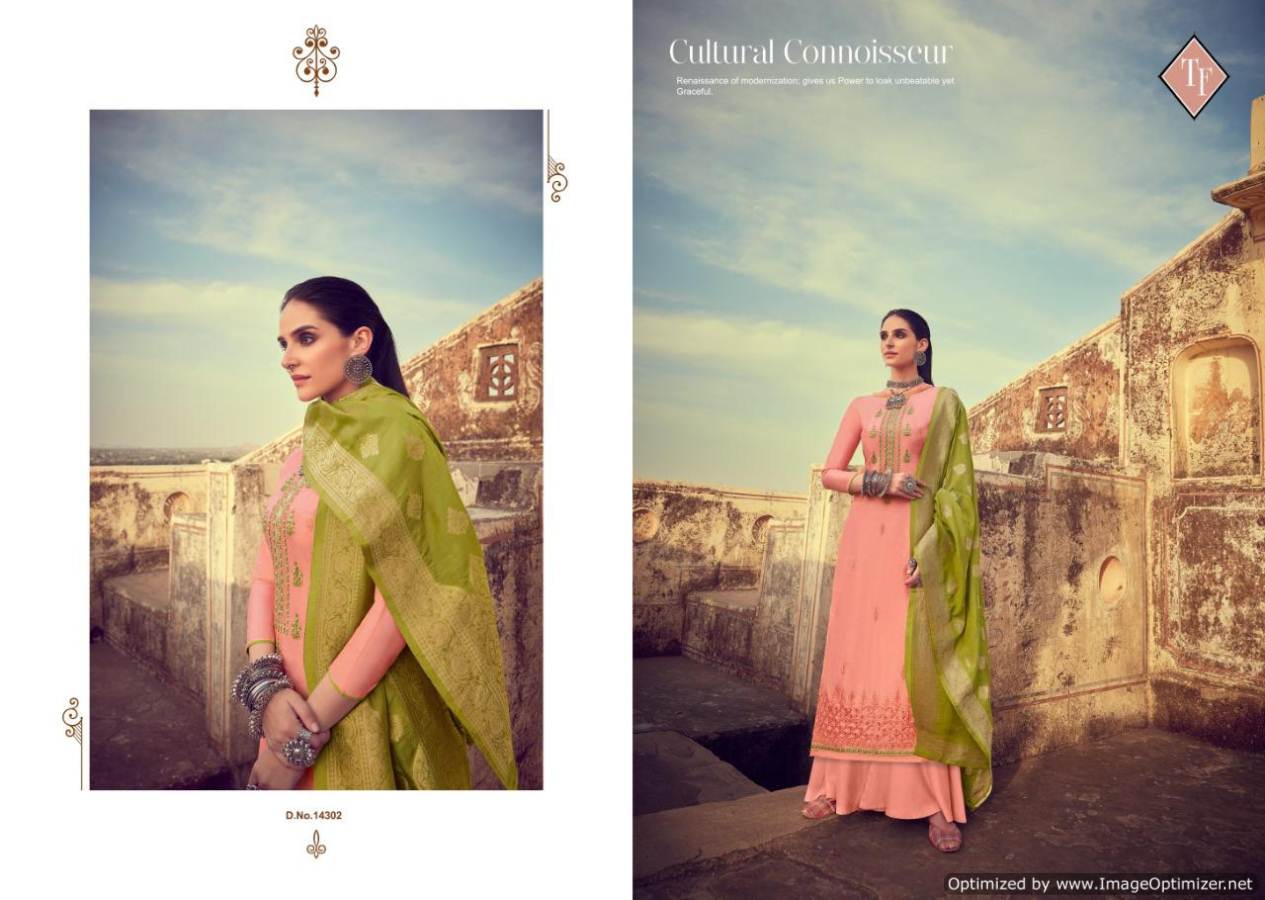 Tanishk Presents Kriza Collection Of Embroidered Jam Satin Silk Salwar Suit