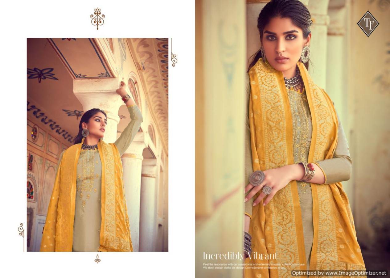 Tanishk Presents Kriza Collection Of Embroidered Jam Satin Silk Salwar Suit