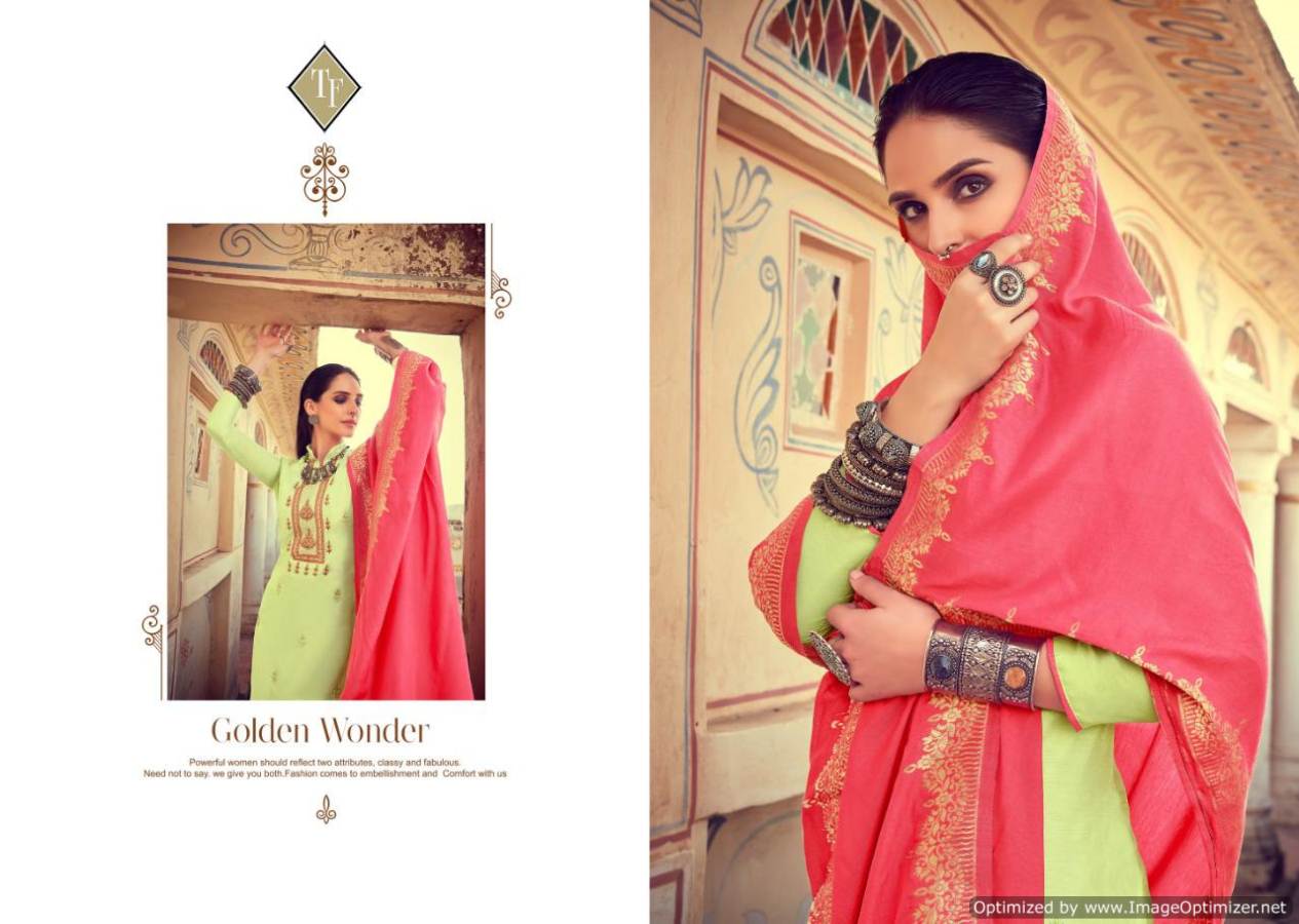Tanishk Presents Kriza Collection Of Embroidered Jam Satin Silk Salwar Suit