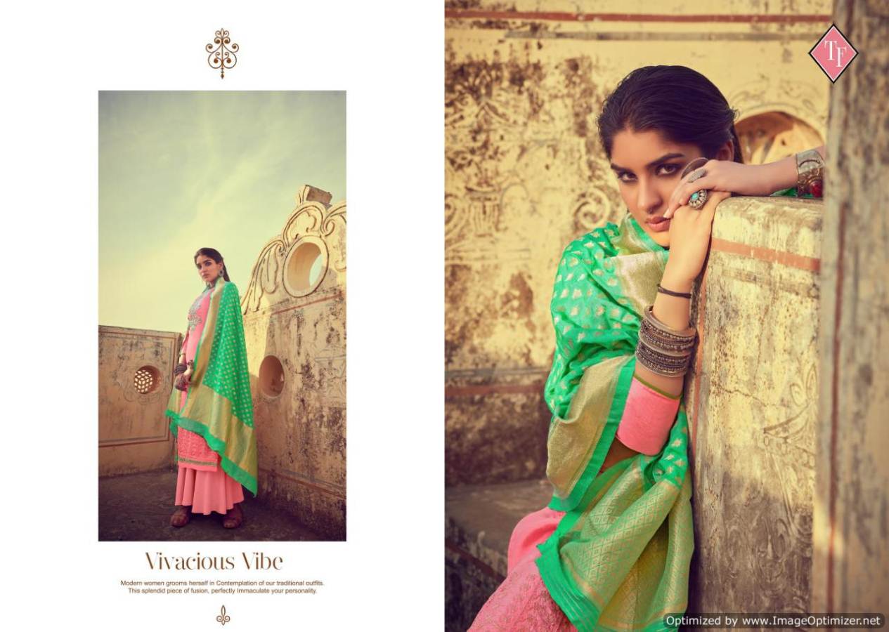 Tanishk Presents Kriza Collection Of Embroidered Jam Satin Silk Salwar Suit