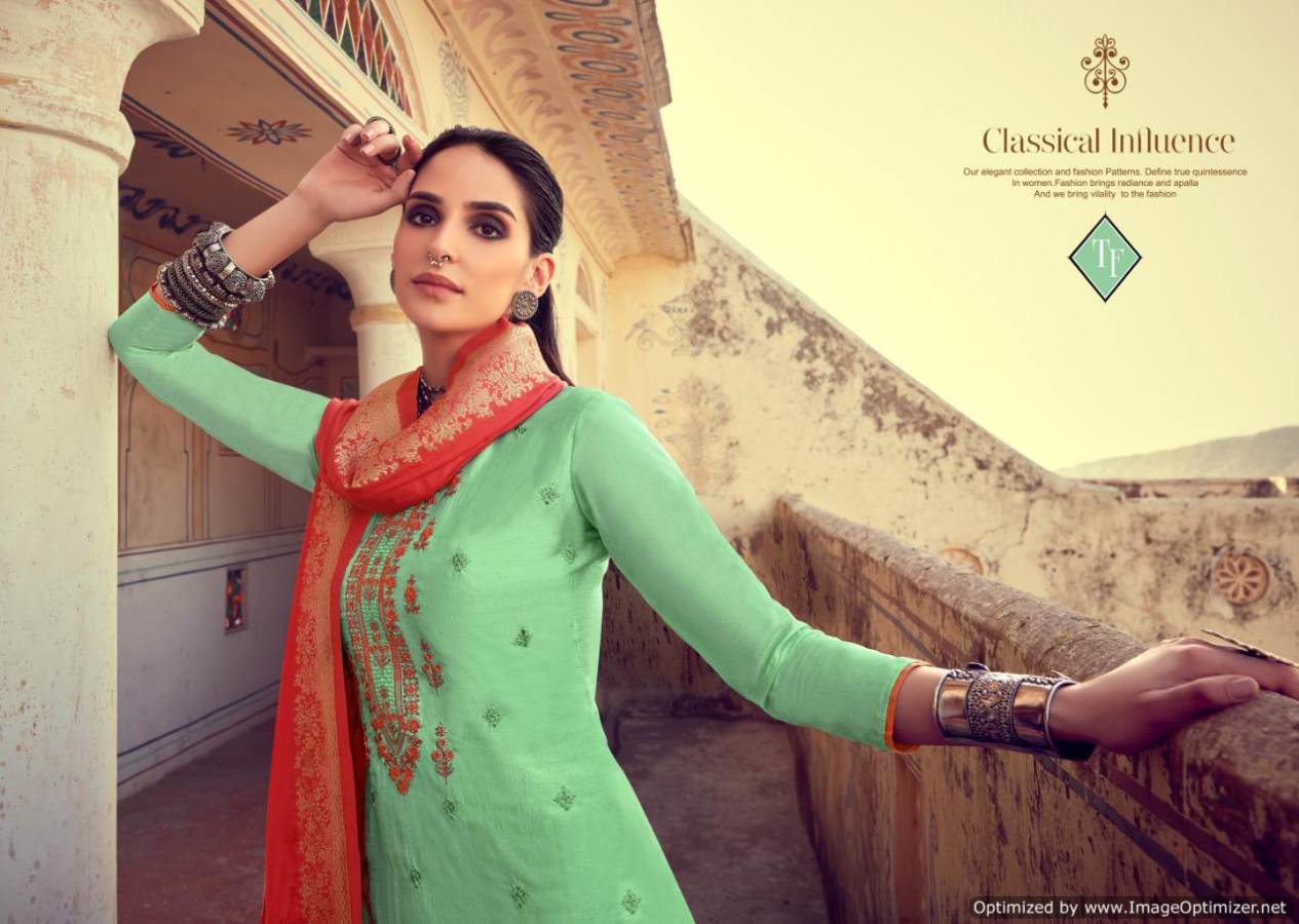 Tanishk Presents Kriza Collection Of Embroidered Jam Satin Silk Salwar Suit