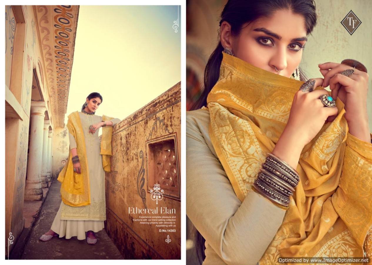Tanishk Presents Kriza Collection Of Embroidered Jam Satin Silk Salwar Suit